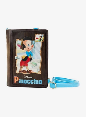 Loungefly Disney Pinocchio Classic Books Convertible Crossbody Bag