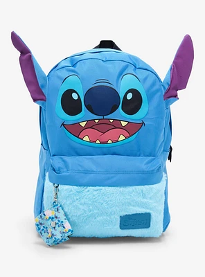 Disney Stitch Fuzzy Figural Backpack