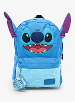 Disney Stitch Fuzzy Figural Backpack