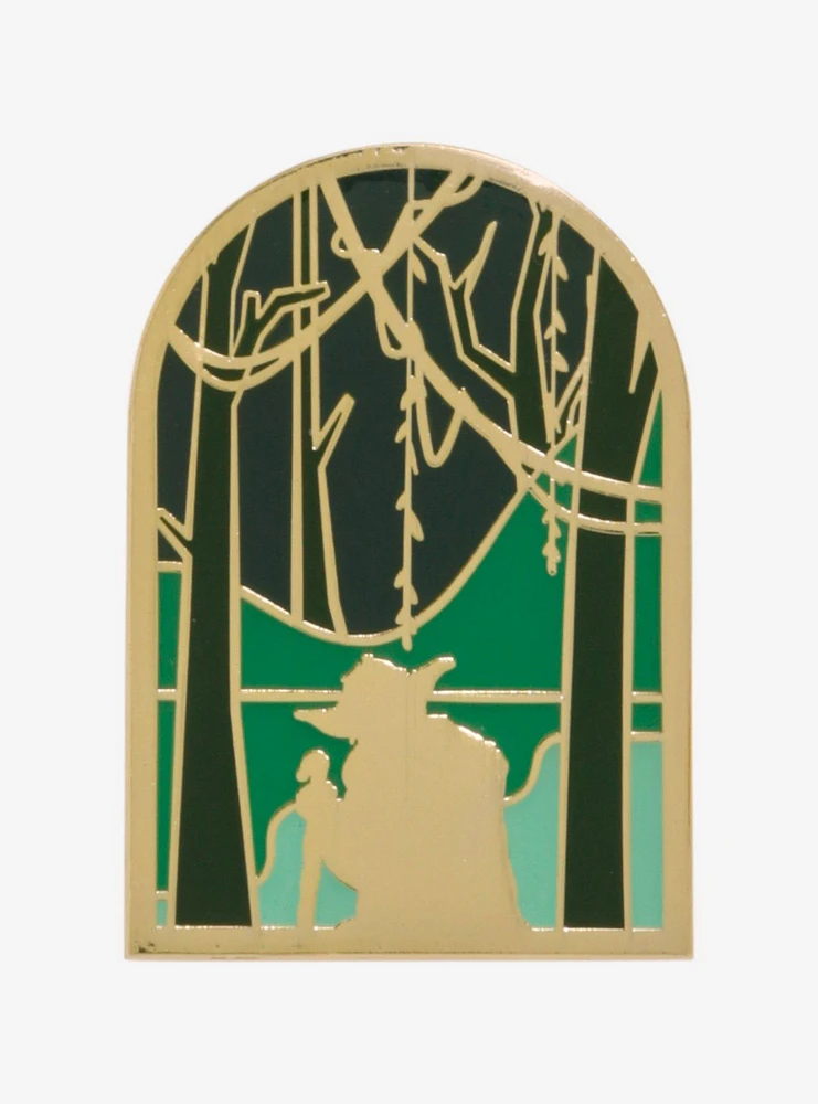 Loungefly Star Wars Yoda on Dagobah Silhouette Enamel Pin - BoxLunch Exclusive