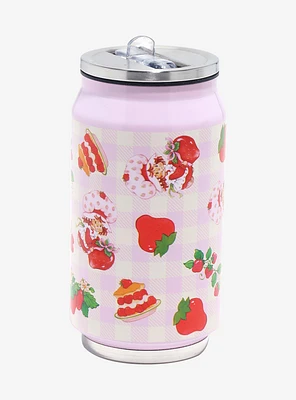 Strawberry Shortcake Gingham Soda Can Water Bottle