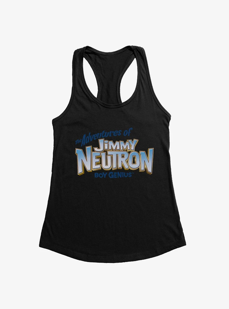 The Adventures Of Jimmy Neutron Boy Genius Title Logo Girls Tank