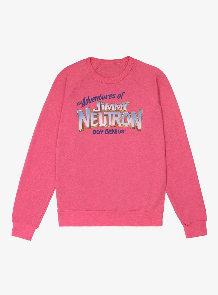 The Adventures Of Jimmy Neutron Boy Genius Title Logo French Terry Sweatshirt