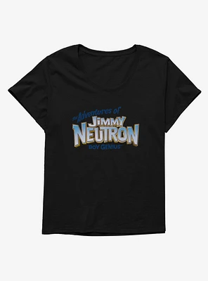 The Adventures Of Jimmy Neutron Boy Genius Title Logo Girls T-Shirt Plus