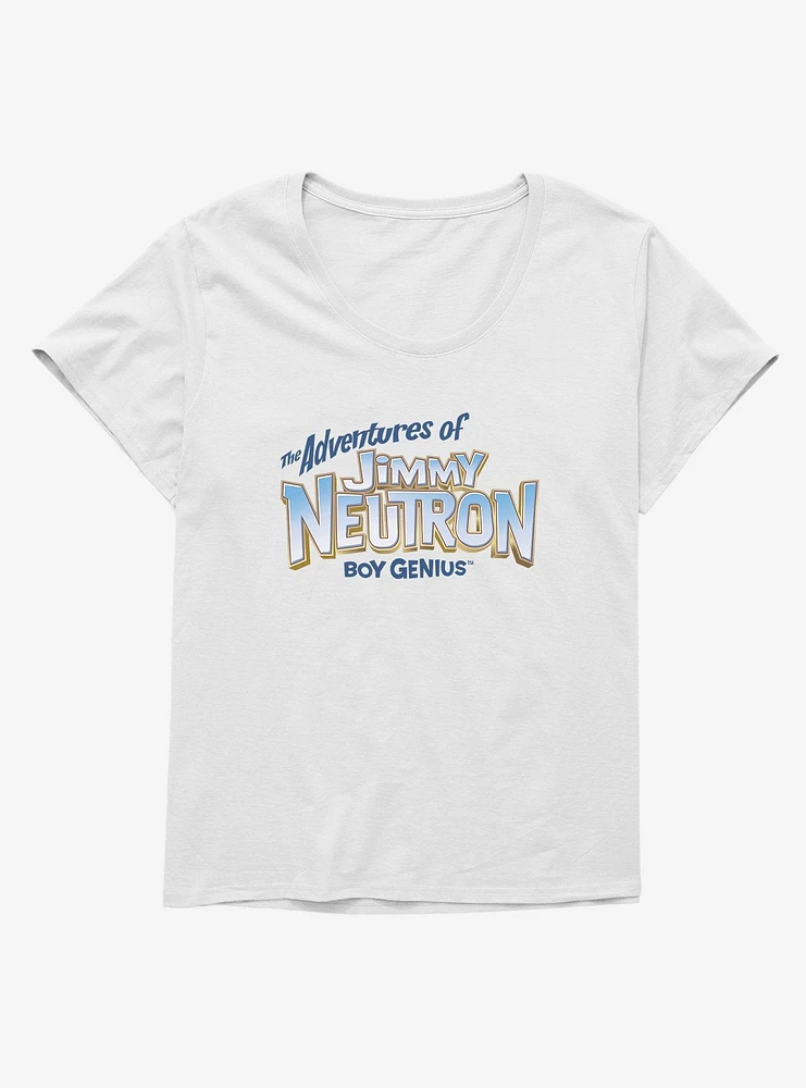 The Adventures Of Jimmy Neutron Boy Genius Title Logo Girls T-Shirt Plus