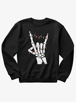 Metal Horns Skeleton Ugly Christmas Sweater