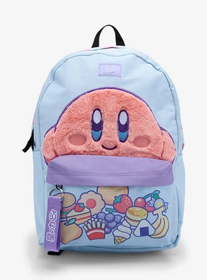 Kirby Snacks Fuzzy Pastel Backpack