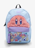 Kirby Snacks Fuzzy Pastel Backpack