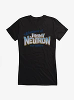 The Adventures Of Jimmy Neutron Boy Genius Title Logo Girls T-Shirt