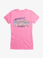 The Adventures Of Jimmy Neutron Boy Genius Title Logo Girls T-Shirt