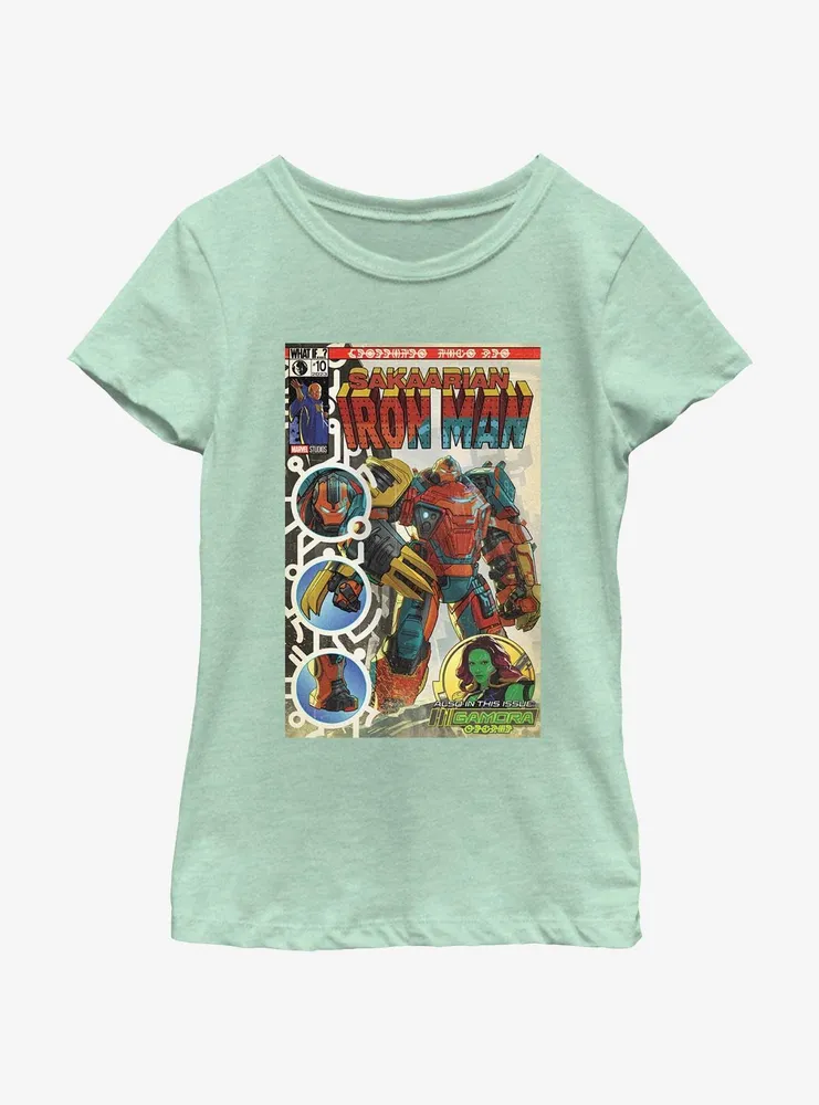 Marvel What If...? Sakaarian Iron Man Comic Poster Youth Girls T-Shirt