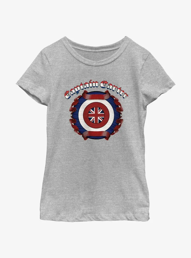 Marvel What If...? Captain Carter Shield Youth Girls T-Shirt