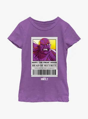 Marvel What If...? Head Of Security Happy The Freak Hogan Youth Girls T-Shirt