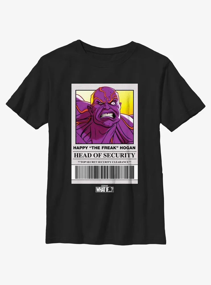 Marvel What If...? Head Of Security Happy The Freak Hogan Youth T-Shirt