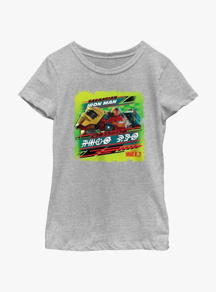 Marvel What If...? Sakaarian Iron Man Youth Girls T-Shirt