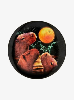 Capybara Trio Orange 3 Inch Button