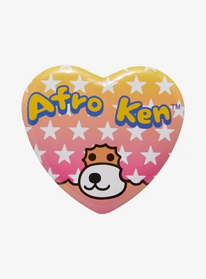 Afro Ken Heart-Shaped 3 Inch Button