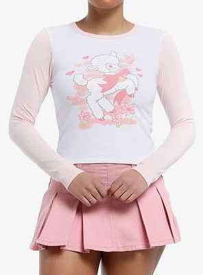 Sweet Society Storybook Lamb Pastel Color-Block Girls Long-Sleeve T-Shirt