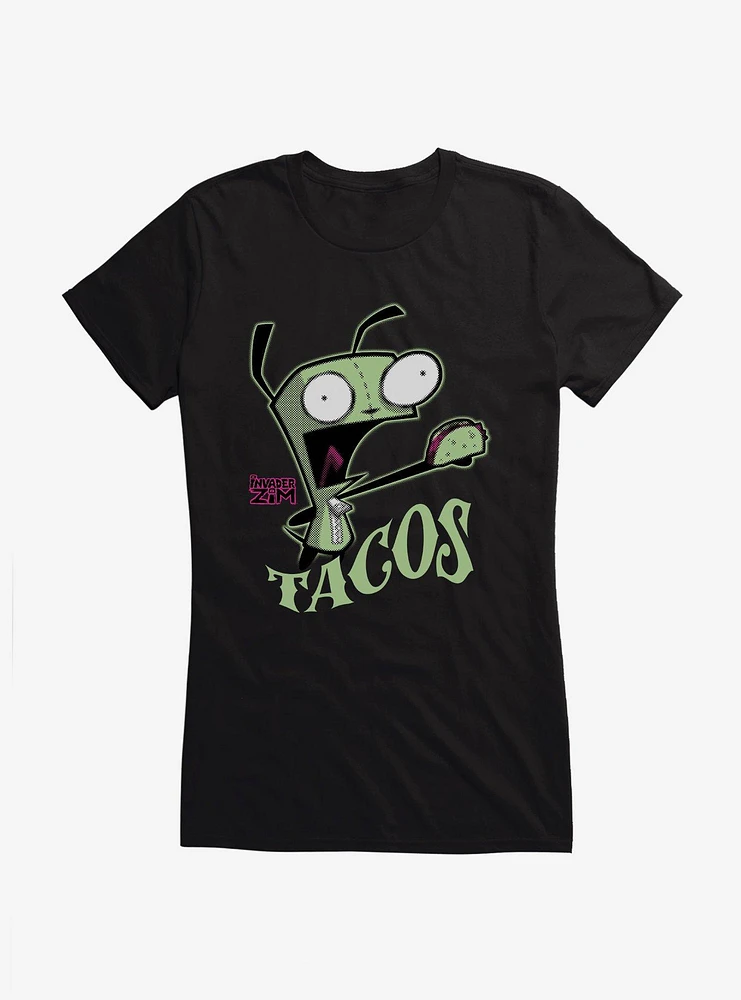 Invader Zim Gir Tacos Girls T-Shirt