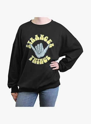 Stranger Things Rad Girls Oversized Sweatshirt