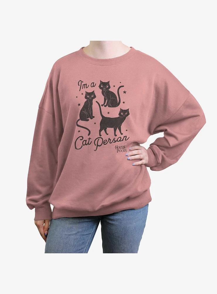 Disney Hocus Pocus Cat Person Girls Oversized Sweatshirt