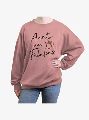 Disney Minnie Mouse Aunts Are Fabulous Girls Oversized Sweatshirt