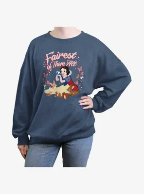 Disney Snow White & The Seven Dwarfs Fairest Of Them All Womens Oversized Sweatshirt