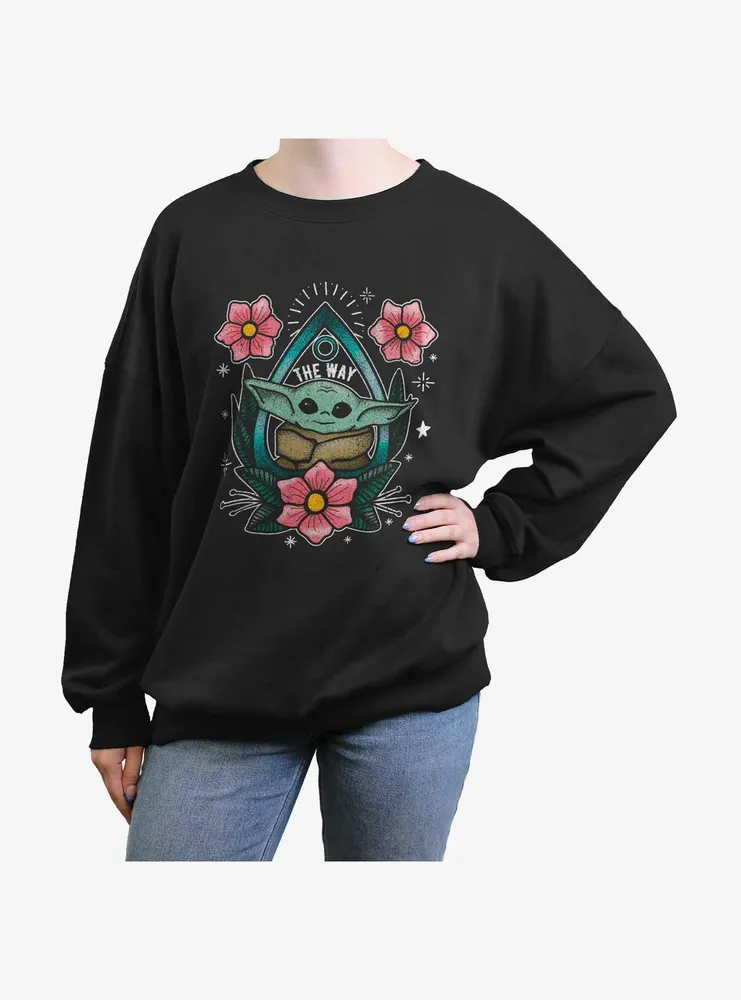 Star Wars The Mandalorian Planchette Child Womens Oversized Sweatshirt