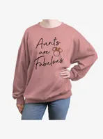 Disney Minnie Mouse Aunts Are Fabulous Womens Oversized Sweatshirt