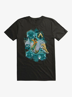 DC Comics Aquaman And The Lost Kingdom Collage Symbols T-Shirt