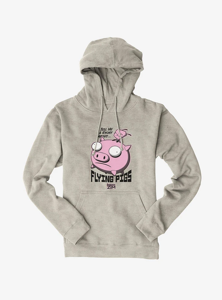 Invader Zim Gir Riding A Flying Pig Hoodie