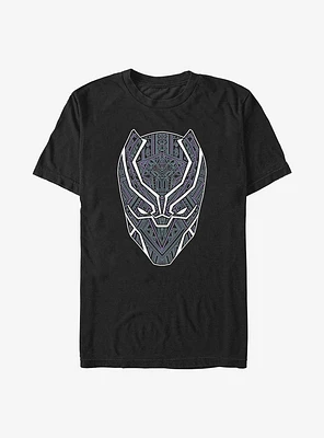 Marvel Black Panther Logo Textured Print T-Shirt