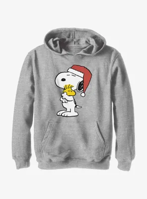 Peanuts Snoopy and Woodstock Holiday Hugs Youth Hoodie