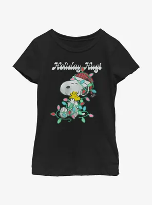 Peanuts Holiday Hugs Youth Girls T-Shirt