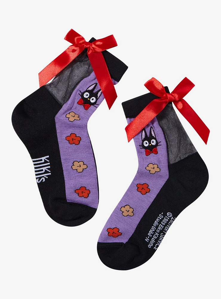 Studio Ghibli® Kiki's Delivery Service Jiji Bow Mesh Ankle Socks