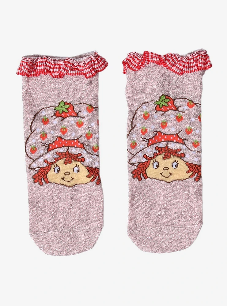 Strawberry Shortcake Plaid Ruffle No-Show Socks