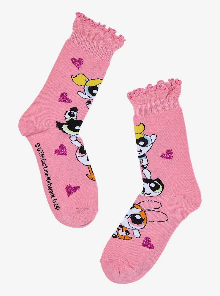 The Powerpuff Girls Hearts Crew Socks