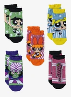 Powerpuff Girls Trio & Mojo Jojo No-Show Socks 5 Pair