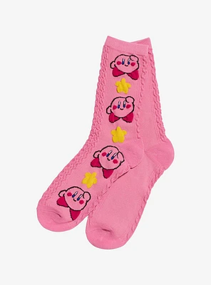 Kirby Star Cable Knit Crew Socks