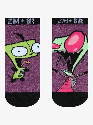 Invader Zim GIR & Zim No-Show Socks