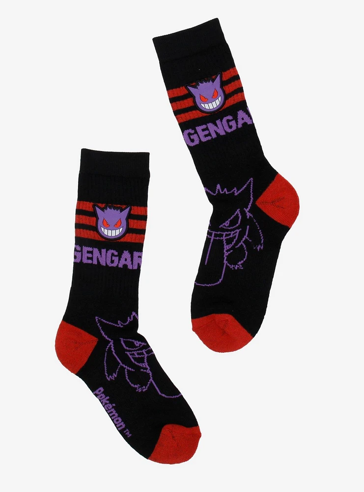 Pokemon Gengar Varsity Stripe Crew Socks