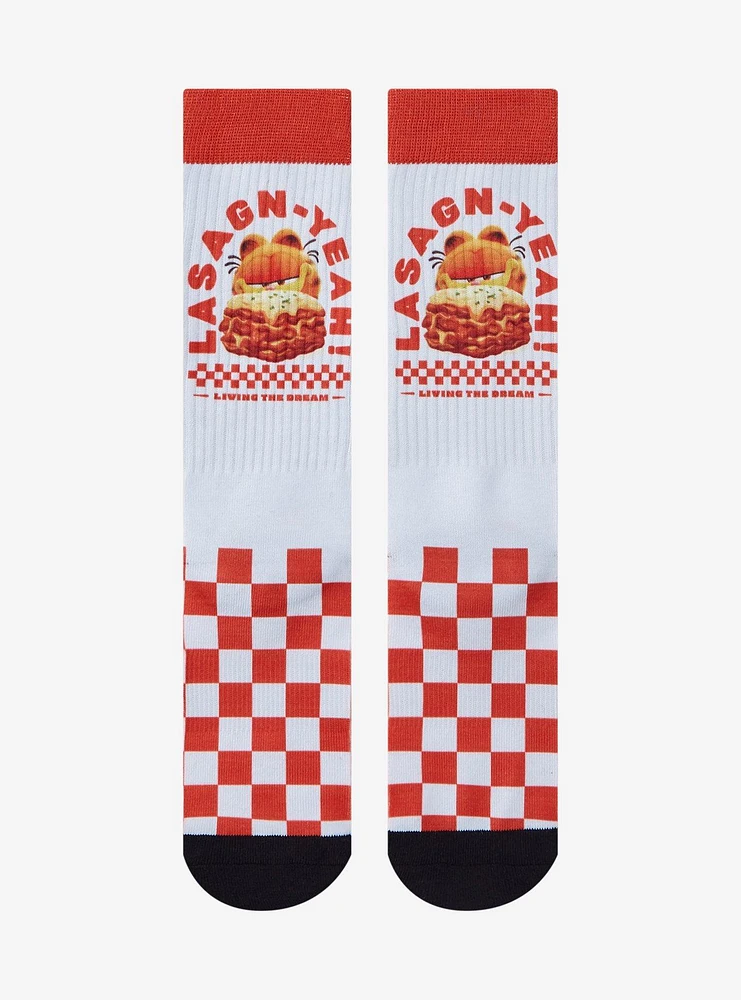 Garfield Lasagn-Yeah! Checker Crew Socks