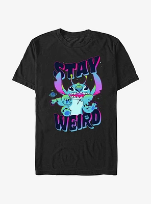 Disney Lilo & Stitch Stay Weird Alien Ultra Vibrant T-Shirt