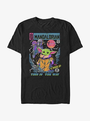 Star Wars The Mandalorian Grogu This Is Way Comic Cover Ultra Vibrant T-Shirt