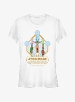 Star Wars Life Day Lightsaber Trio Badge Girls T-Shirt