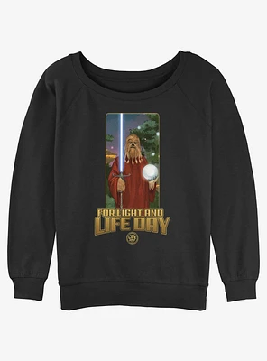 Star Wars Life Day Burryaga Poster Girls Slouchy Sweatshirt