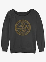 Star Wars For Light and Life Day Badge Girls Slouchy Sweatshirt