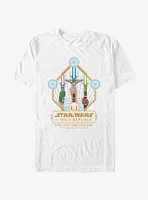 Star Wars Life Day Lightsaber Trio Badge T-Shirt