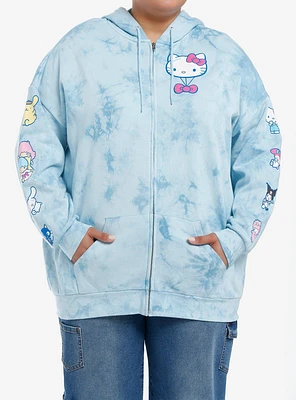 Hello Kitty And Friends Balloon Tie-Dye Girls Oversized Hoodie Plus