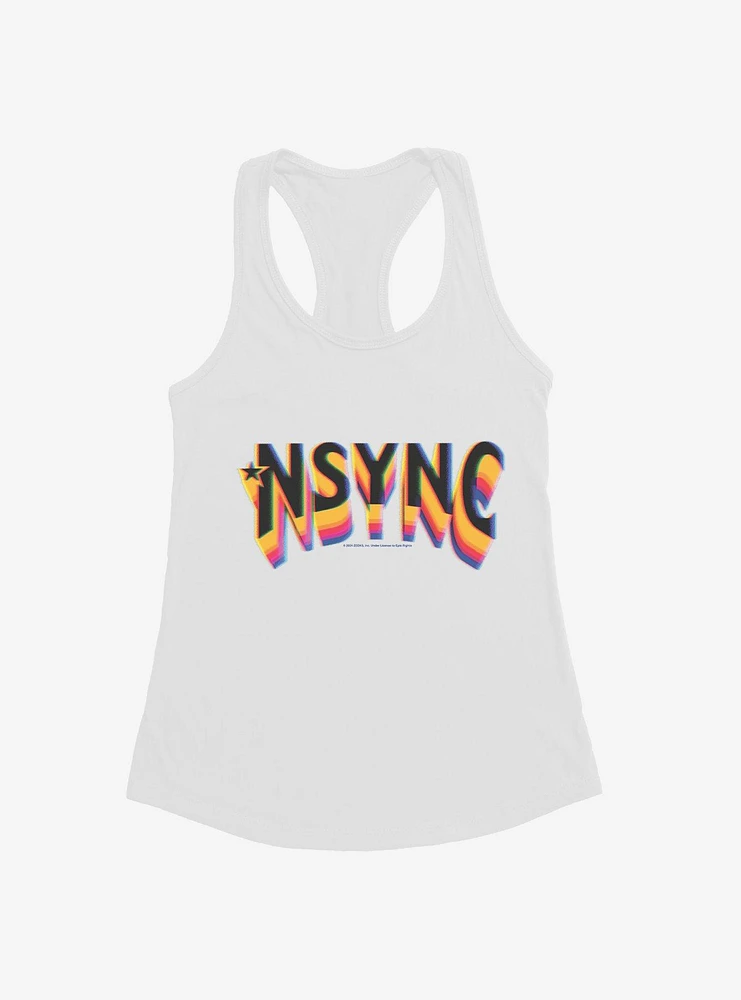 NSYNC Rainbow Fade Logo Girls Tank